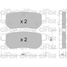 822-176-0 CIFAM Комплект тормозных колодок, дисковый тормоз