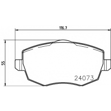 8DB 355 011-221 HELLA PAGID Комплект тормозных колодок, дисковый тормоз