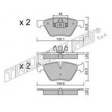 573.5 TRUSTING Комплект тормозных колодок, дисковый тормоз