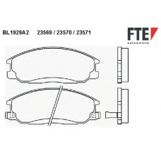 BL1929A2 FTE Комплект тормозных колодок, дисковый тормоз