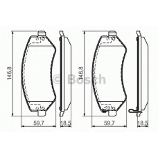 0 986 494 357 BOSCH Комплект тормозных колодок, дисковый тормоз