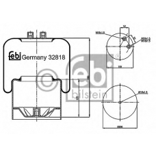 32818 FEBI Кожух пневматической рессоры