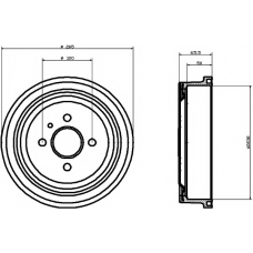 8DT 355 301-201 HELLA PAGID Тормозной барабан