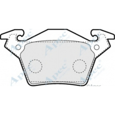 PAD1077 APEC Комплект тормозных колодок, дисковый тормоз