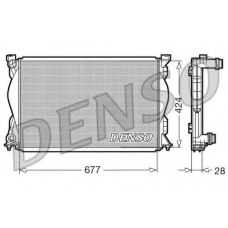 DRM02036 DENSO Радиатор, охлаждение двигателя