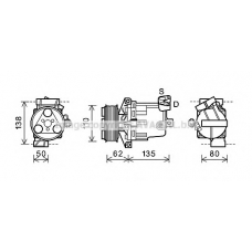 DNK342 AVA Компрессор, кондиционер