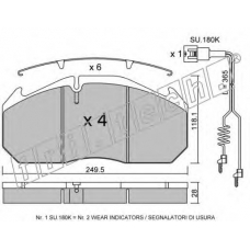 602.3W fri.tech. Комплект тормозных колодок, дисковый тормоз