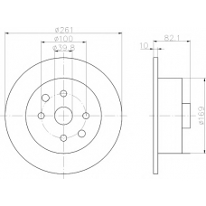 8DD 355 101-671 HELLA PAGID Тормозной диск