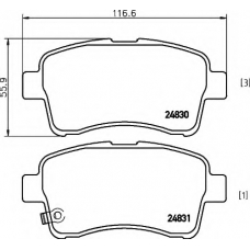 8DB 355 014-761 HELLA Комплект тормозных колодок, дисковый тормоз