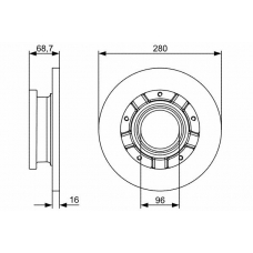 0 986 479 389 BOSCH Тормозной диск