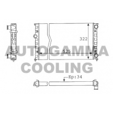 101058 AUTOGAMMA Радиатор, охлаждение двигателя