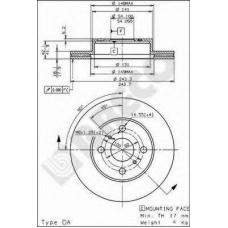 BS 8099 BRECO Тормозной диск