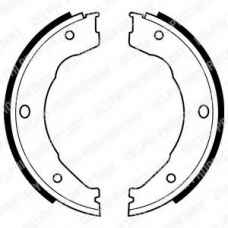 LS1982 DELPHI Комплект тормозных колодок, стояночная тормозная с