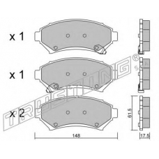 7120 TRUSTING Комплект тормозных колодок