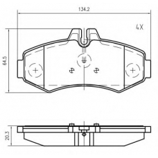 K621200 Vema Комплект тормозных колодок, дисковый тормоз