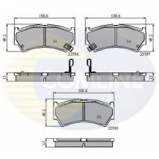 CBP3883 COMLINE Комплект тормозных колодок, дисковый тормоз