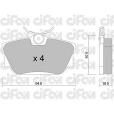 822-346-0 CIFAM Комплект тормозных колодок, дисковый тормоз