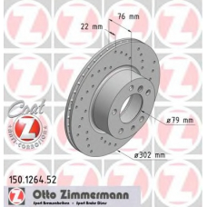 150.1264.52 ZIMMERMANN Тормозной диск