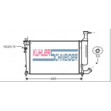 0700121 KUHLER SCHNEIDER Радиатор, охлаждение двигател