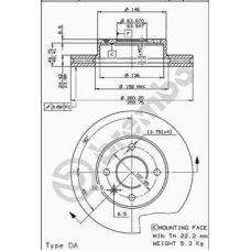 09.5134.10 BREMBO Тормозной диск