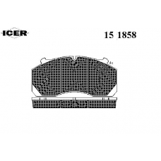 151858 ICER Комплект тормозных колодок, дисковый тормоз