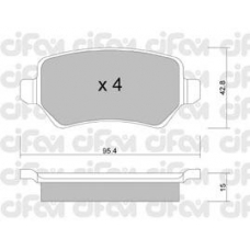 822-542-1 CIFAM Комплект тормозных колодок, дисковый тормоз