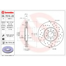 09.7010.2X BREMBO Тормозной диск