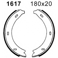 01617 BSF Комплект тормозных колодок, стояночная тормозная с