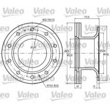 187035 VALEO Тормозной диск