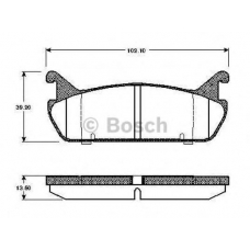 0 986 TB2 183 BOSCH Комплект тормозных колодок, дисковый тормоз