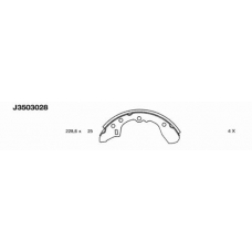J3503028 NIPPARTS Комплект тормозных колодок