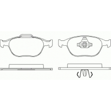 T1528 PAGID Комплект тормозных колодок, дисковый тормоз