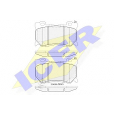 182089 ICER Комплект тормозных колодок, дисковый тормоз