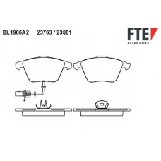 BL1906A2 FTE Комплект тормозных колодок, дисковый тормоз