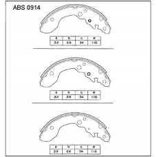 ABS0914 Allied Nippon Колодки барабанные