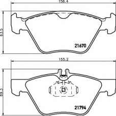 8DB 355 007-861 HELLA Комплект тормозных колодок, дисковый тормоз