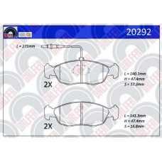 20292 GALFER Комплект тормозных колодок, дисковый тормоз