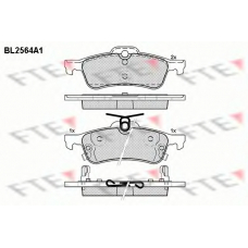 BL2564A1 FTE Комплект тормозных колодок, дисковый тормоз