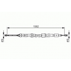 1 987 477 443 BOSCH Трос, стояночная тормозная система