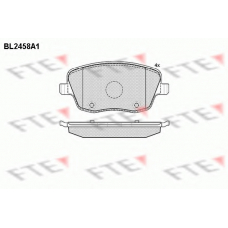 BL2458A1 FTE Комплект тормозных колодок, дисковый тормоз