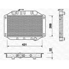 350213724000 MAGNETI MARELLI Радиатор, охлаждение двигател