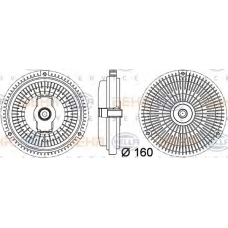 8MV 376 757-341 HELLA Сцепление, вентилятор радиатора