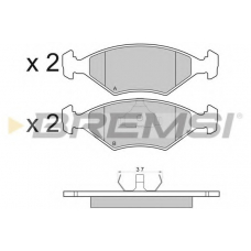 BP2977 BREMSI Комплект тормозных колодок, дисковый тормоз