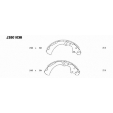 J3501038 NIPPARTS Комплект тормозных колодок