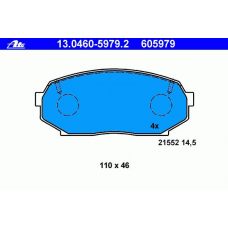 13.0460-5979.2 ATE Комплект тормозных колодок, дисковый тормоз