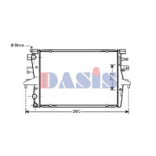 041007N AKS DASIS Радиатор, охлаждение двигателя