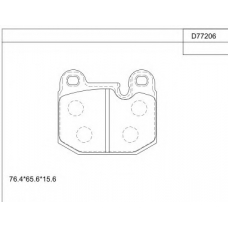 KD77206 ASIMCO Комплект тормозных колодок, дисковый тормоз