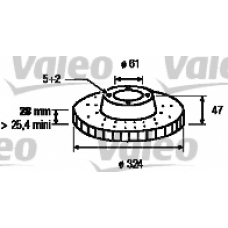 186804 VALEO Тормозной диск