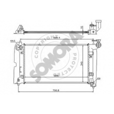 318140 SOMORA Радиатор, охлаждение двигателя