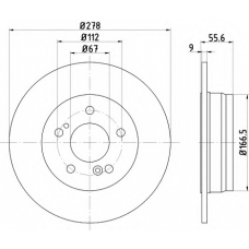 8DD 355 101-001 HELLA PAGID Тормозной диск